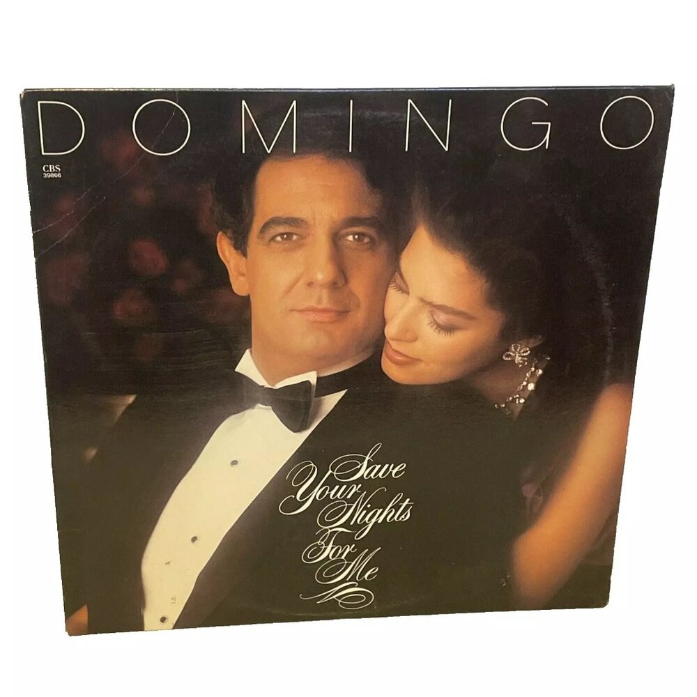 Placido Domingo Save Your Nights For Me (Vinyl, 1985) CBS FM 39866 VG+ Album LP